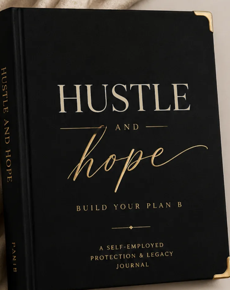 Hustle and Hope Plan B — Matte Black Legacy Journal